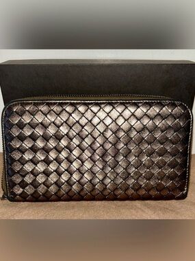 BOTTEGA VENETA Copper Metallic Wallet